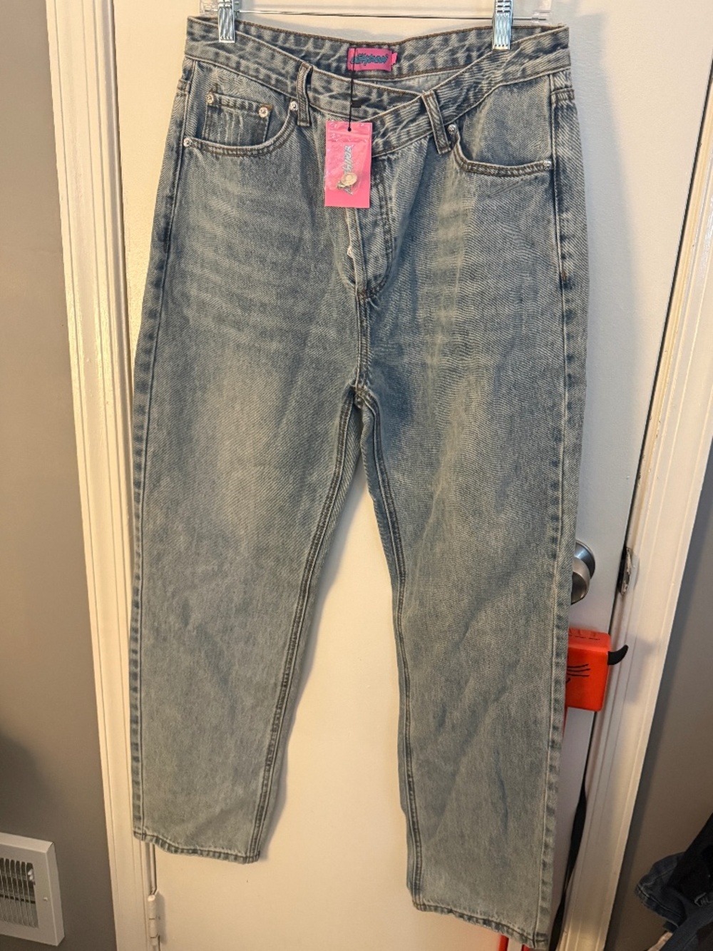 NWT Edikted Asymmetrical Jeans